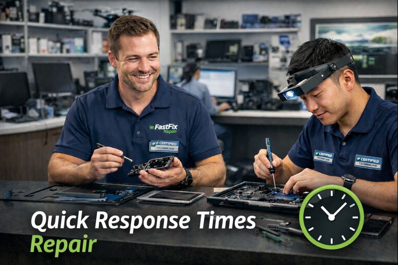 FastFix Repair technicians delivering quick response times repair for laptops
