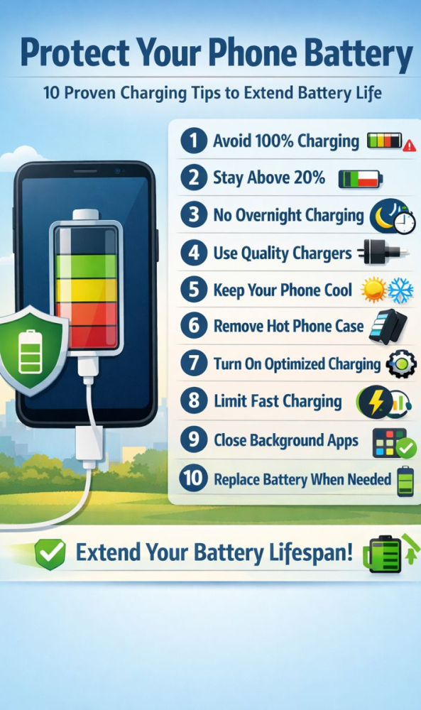 Protect your phone battery from overheating while charging